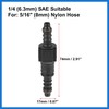 VekAuto 1/4 6.3mm SAE to 5/16 8mm Straight Fuel Line