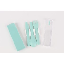 Décor Go Reusable Cutlery Set with Travel Case | Perfect for Camping, Travel & Picnics | 3 Piece Set - Assorted Colours