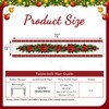 Red Christmas Table Runner 183 x 33cm, Christmas Table Runner