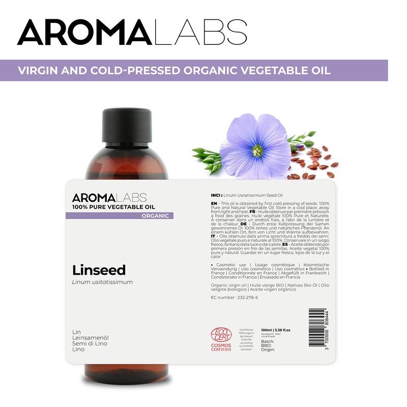 ORGANIC - LINSEED Oil - 100mL - 100% Pure, Natural,