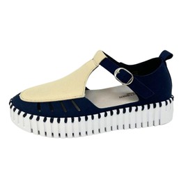 Ilse Jacobsen HORNBAEK Women's Tulip 9378 Platform Sandal (Dark Indigo/Kit, 10)