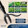Weed Puller Tool, Stand-up Weeder with 3 Steel Headl(4-Claw) with