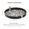 HARLIANGXY Decorative Round Tray Ø 28CM, Valet Tray with Leather-padded,