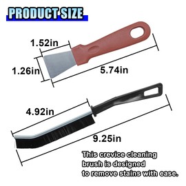 DUSCOKE Gap Scrub Brush Set with Scraper, Multifunctional Hard Bristle Crevice Wash Brushes Car Cleaning Brush Tool, Corner Gap Grout Cleaner Brushes for Narrow Spaces/Household Use (5PCS)