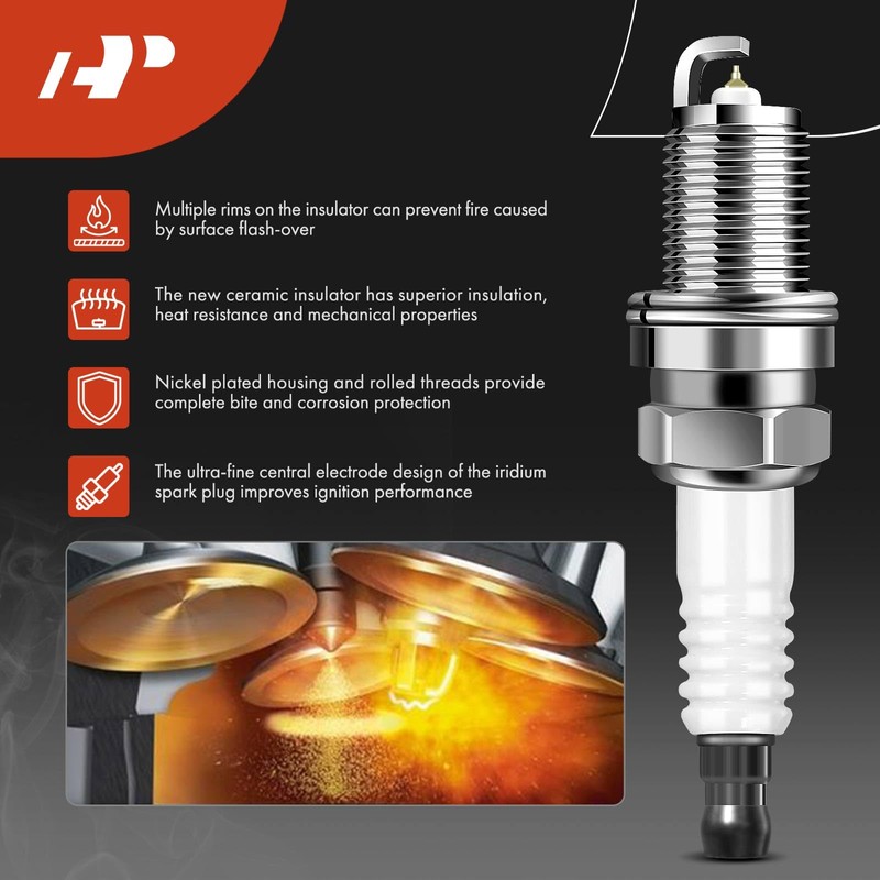 A-Premium Set of 6 Ignition Coil Pack and Iridium Spark