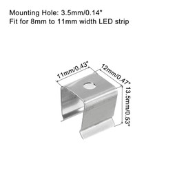 MECCANIXITY Rope Light Mounting Clips, 20 Pack Wall Channel Mounting Holder Accessories for 8mm to 11mm Waterproof LED Strip, Stainless Steel