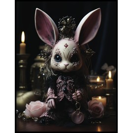 Gothic Pastel Stuffed Bunny Voodoo Doll, Design 3 (COLLEGE RULED NOTEBOOK): Embrace the Dark Whimsy and Unleash Your Creativity