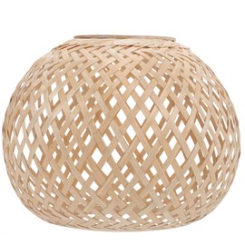 YARNOW Bamboo Lampshade Ceiling Decoration Ceiling Light Cover Rattan Ceiling Light Shade Woven Ceiling Light Shade Hanging Light Cover