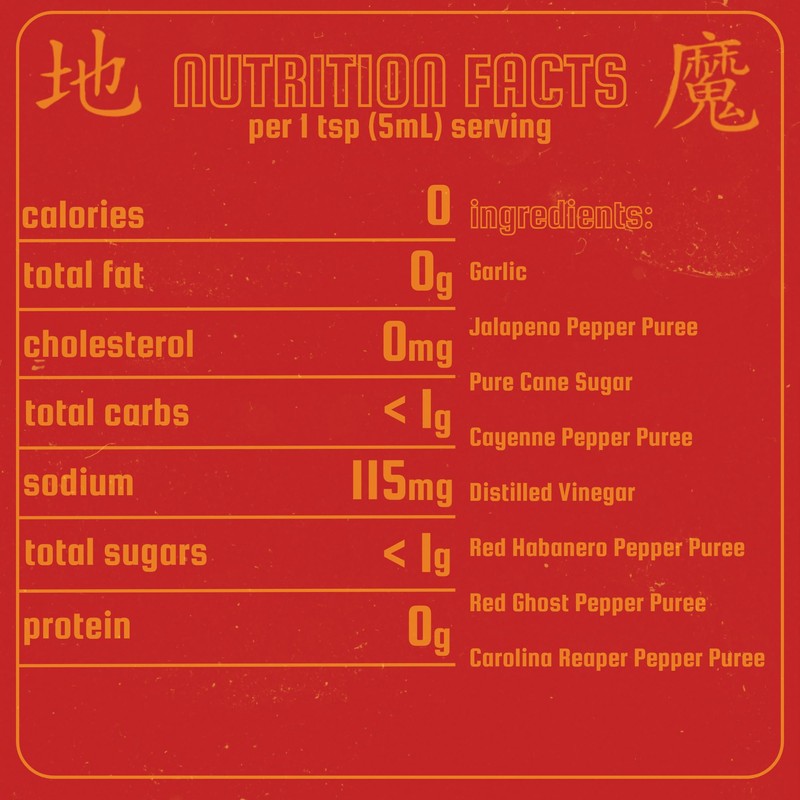 Hellfire 5-Pepper Blend Sriracha Sauce Medium Heat 5oz bottle