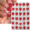 IDDFEVE Embossed Fruit Nail Art Stickers - 5D Cherry Strawberry