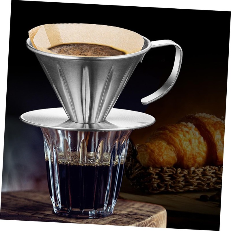 Mipcase Stainless Dripper Shaped Manual Brew Filter Cup for Tea