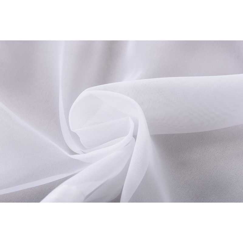 Megachest TAILORED VOILE WINDOW SCARF PELMET (snow white, 58"X197"(145cmX500cm))