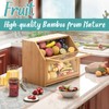 Vriccc Large Bread Box,Bamboo Wood for Kitchen Counter, Corner Bread