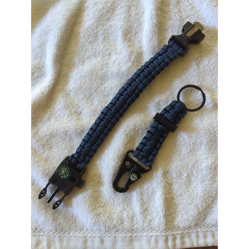 Unbranded Paracord Survival Bracelet Compass/Flint/