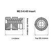ShineNow Threaded Heat-set Inserts Brass for Printed Plastic Parts M2.5