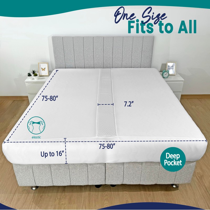 3-in-1 Fitted Sheet Attached Bed Bridge Twin (XL) to King