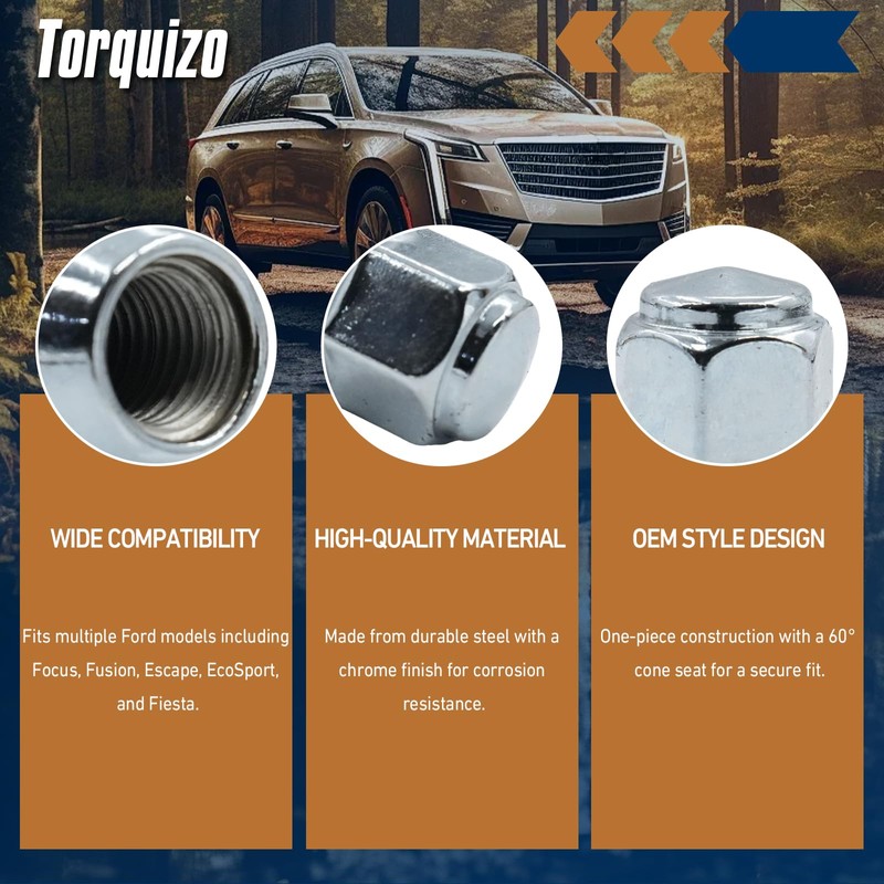 M12X1.5 Lug Nuts - 20pcs Chrome Acorn Wheel Lug Nuts