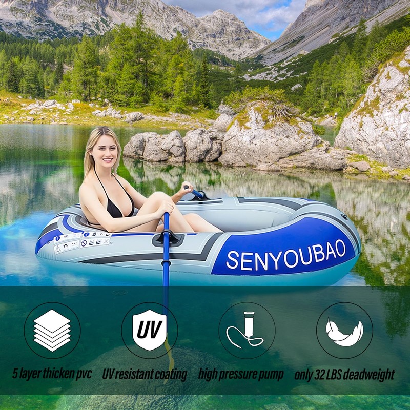 BESTHLS Inflatable Boat Float Raft for Swimming Pool and Lake