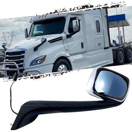 HIGHTO Hood Mirror fit for Truck Freightliner Cascadia 2018-2021, Assembly Driver Side Chrome with Heater, Hood Mirror for Cascadia.Left Side.