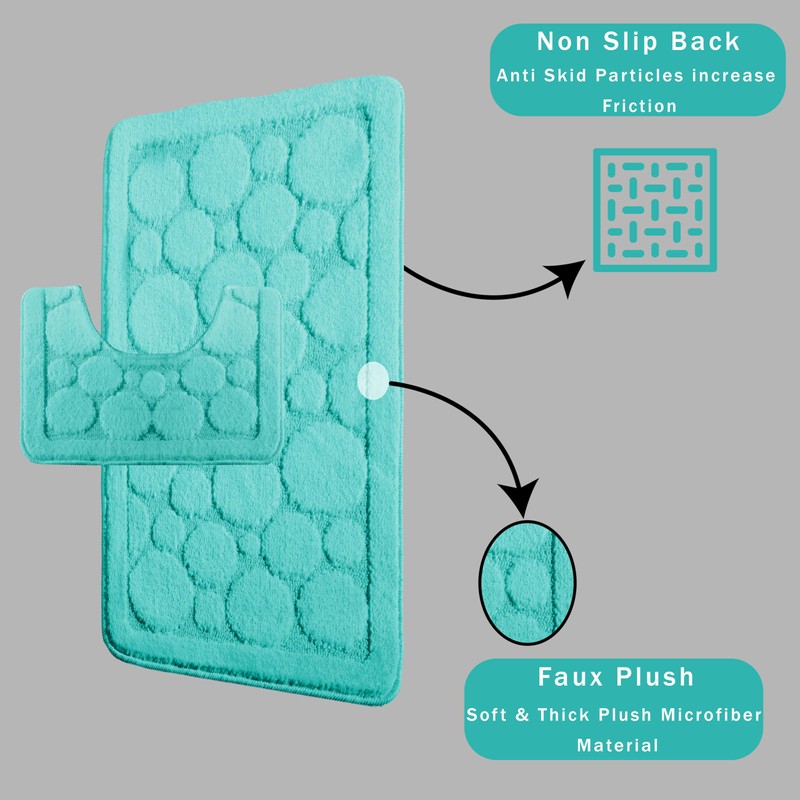 Olivia Rocco® Cali Bubbles 2 Piece Bath Mat & Pedestal
