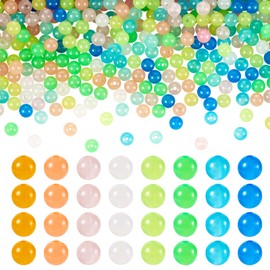 Boutigem 765Pcs 8 mm Glow in The Dark Beads Colorful Resin Luminous Round Bubblegum Beads Glowing Spacer Round Bead for DIY Crafts Friendship Bracelets Necklaces Jewelry Making