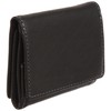 Kanazaichi Kyurokuichi Vegetable Leather Trifold Wallet, Unisex, Black