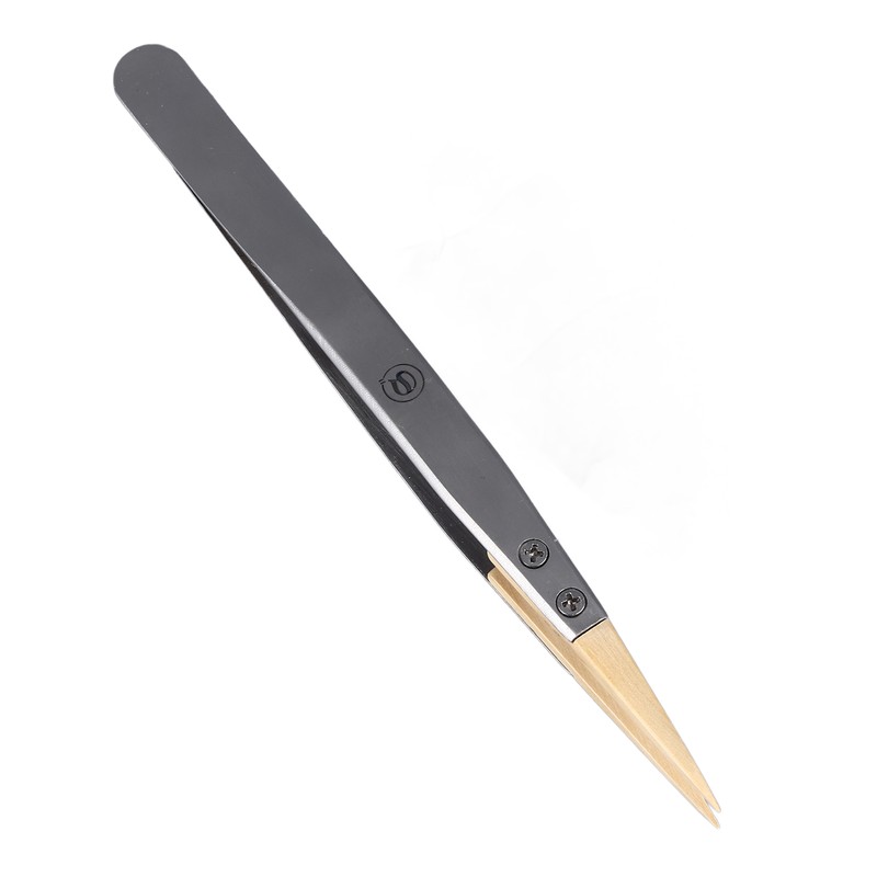 Anti Magnetic Tweezers with Replaceable Pointed Wooden Tips Watch Repair