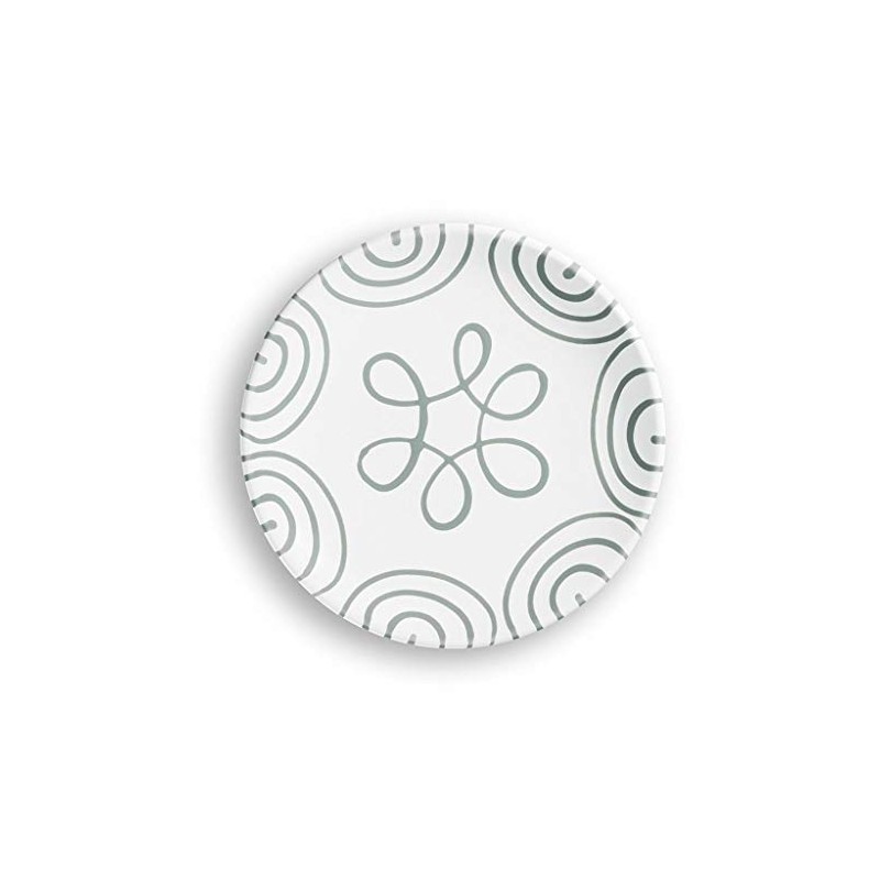 GMUNDNER KERAMIK Manufaktur 0106TDCU20 Graugeflammt Cup Dessert Plate Diameter 20