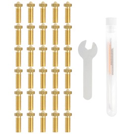 SIMAX3D(30PCS*Volcano) Brass 3D Printer Nozzles Set,Size 0.2MM-0.3MM-0.4MM-0.6MM-0.8MM-1.0MM Extruder Nozzles+Stainless Steel Cleaning Needles for Artillery/Sidewinder