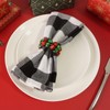 Utalek Christmas Napkin Rings Set of 6 Jingle Bell Napkin