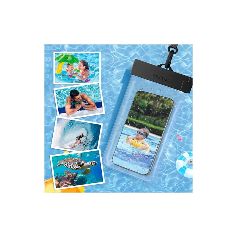 GRIFEMA Waterproof Phone Pouch 2 Pack - IPX8 Protection