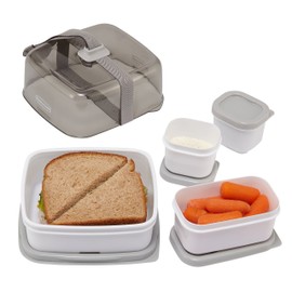 Rubbermaid Fasten + Go Sandwich Kit, Smoke Gray, 3-Piece Set
