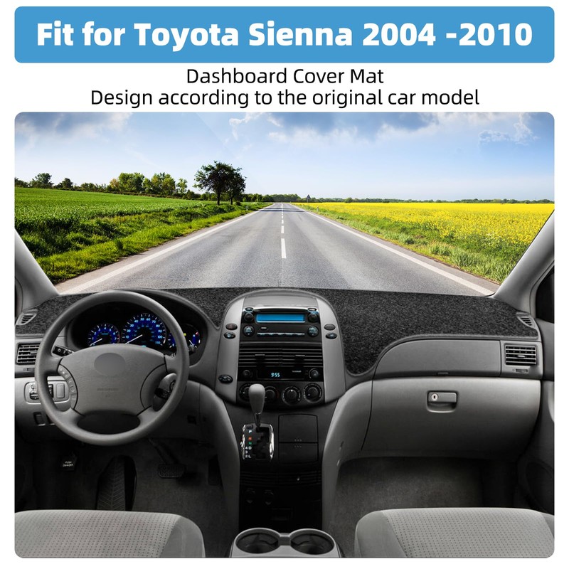 Dash Cover Mat for Toyota Sienna 2004 2005 2006 2007