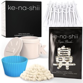 KENASHII Nose Wax Kit, 50 g Wax, 28 Applicators. Kenashii's Original & Best Nose Hair Removal Kit. Nose Wax for Men and Women. 14 Applications