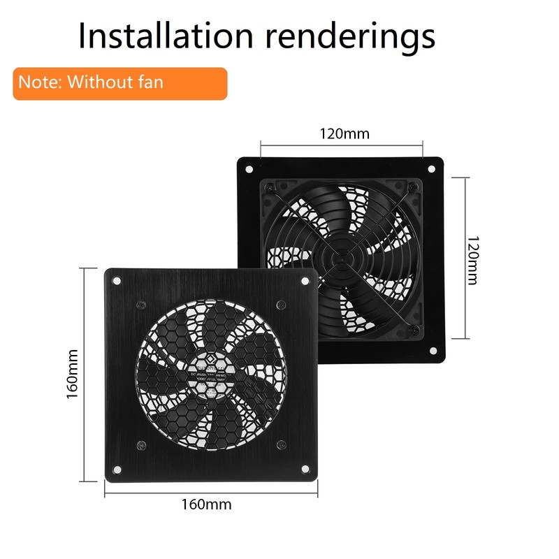 Euroharry Ventilation Grille 120 mm Fan Cover for PC, Computer,