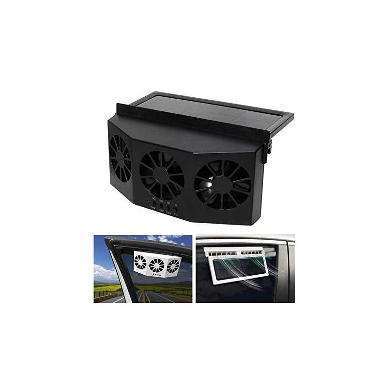 Solar Window Ventilation Exhaust Fan, Riloer Solar Car Ventilation Exhaust