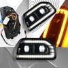 PGTOPONE Switchback White/Amber LED Front Bumper Light Daytime Running Lamp