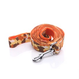 Heavy Duty Dog Leash, 4 FT/ 6 Feet Long, 1 Inch Wide, Nylon Camouflage Dog Leash for Small and Medium Dogs(4 FT, Orange)