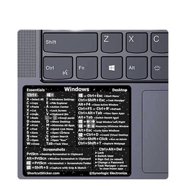 Quick Reference Guide Keyboard Shortcut Sticker for PC Laptop Desktop Computer for Windows Mac Word Excel,Keyboard Shortcuts Cheat Sheet Accessories (for Window)