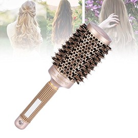Brino Cepillo nano cerámico iónico redondo para el secado de cabello con 4 dimensiones (53MM) para cabello normal, adultos unisex, rojo