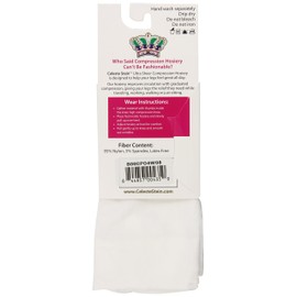 Celeste Stein Therapeutic Compression Socks, White, 8-15 mmhg, 1-Pair