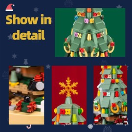 Puyybup Christmas Tree Building DIY Building Block Music Box,Educational Learning Science Building,Creative Choice for Holidays, Christmas, Thanksgiving, Easter, etc.