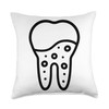 Tartar Plaque Calculus Tooth Dental Specialist Dentist Throw Pillow