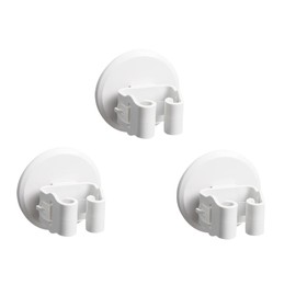 Alipis 3Pcs Wall Mounted Broom and Mop Holder Clips Slip Gripper for Easy Access for Kitchen Bathroom Balcony Cleaning White