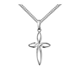 JEVELION Cross Pendant with Infinity Symbol for Women, Men and Children as a Pendant Silver Cross 925 Sterling Silver with Jewellery Case, Cross 925 silver without chain