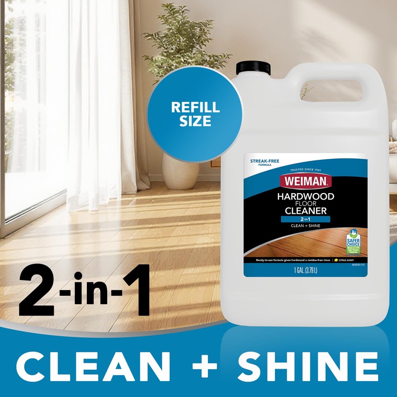 Weiman Hardwood Floor Cleaner - 128 Ounce Refill - Finished