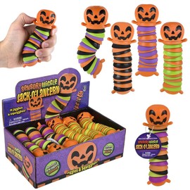 Rhode Island Novelty 5.5" Wiggle Sensory Jack O Lantern 12ct