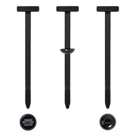 35 PCS Nylon Universal Cable Tie Buckle,Plastic Cable Ties Tool, Heavy Duty Self-Locking Zip Ties Holder with Pin & Button Design,UV Resistant Black Zipties for Car Daily Auto Fixing