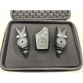 Hirisi 2 x Carp Fishing Bite Alarms with Receiver. Packed with features, compact alarms for Carp/Coarse Fishing