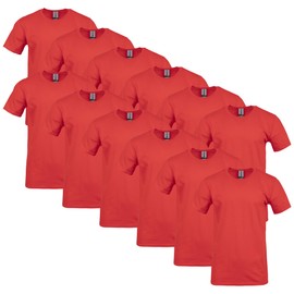 Gildan Softstyle Cotton T-Shirt, Style G64000, Multipack, Red (12-Pack), Small